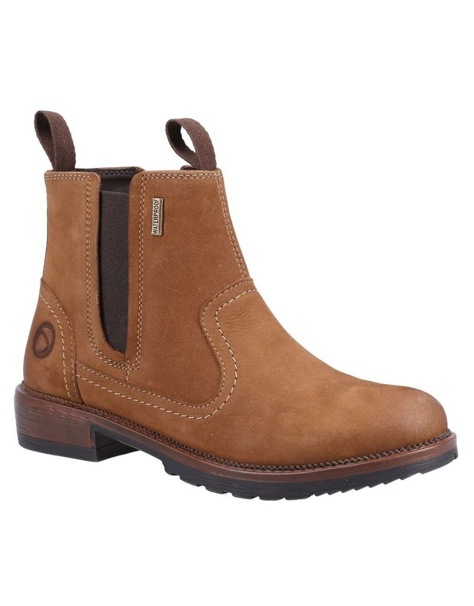 Cotswold Womens/Ladies Laverton Slip On Leather Ankle Boot - Tan