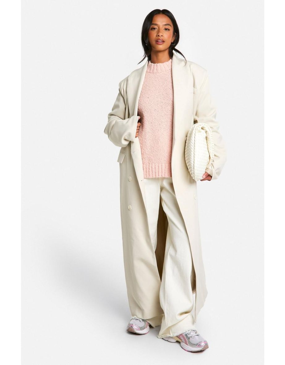 Petite Boucle Oversized Jumper - light pink