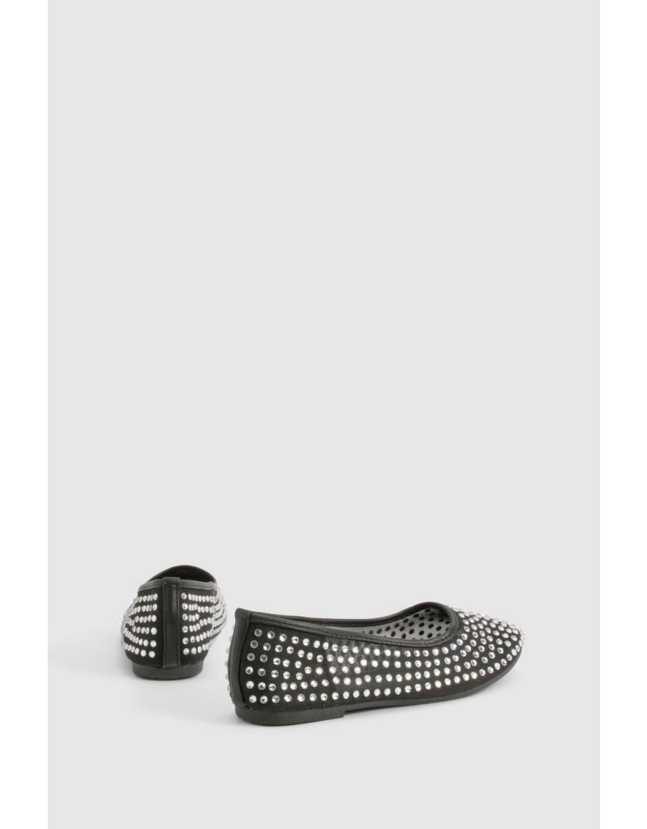 Embellished Ballet Flats - 3