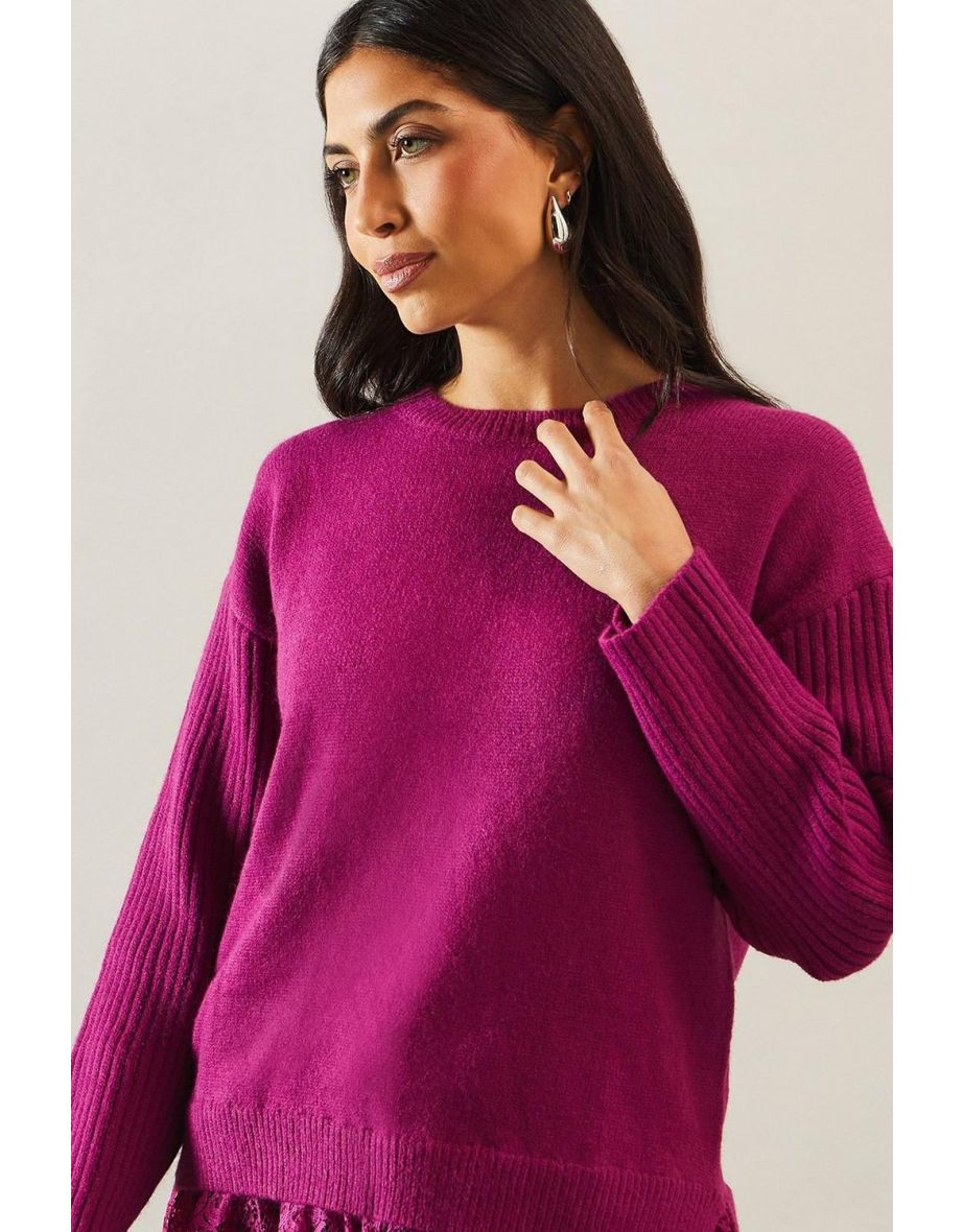 Lace Insert 2 In 1 Jumper - 3