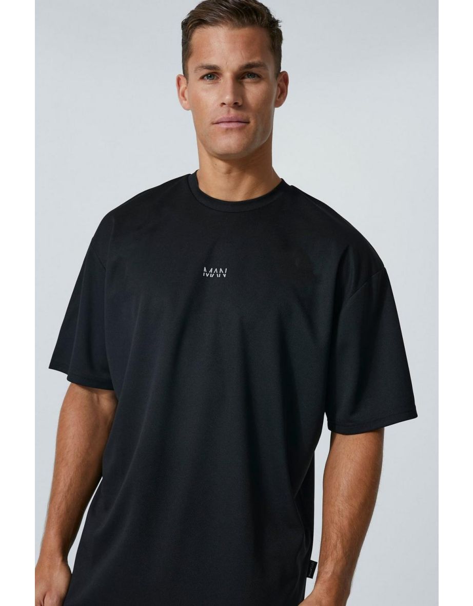 Tall Man Active Mesh Oversized T-shirt - black - 2
