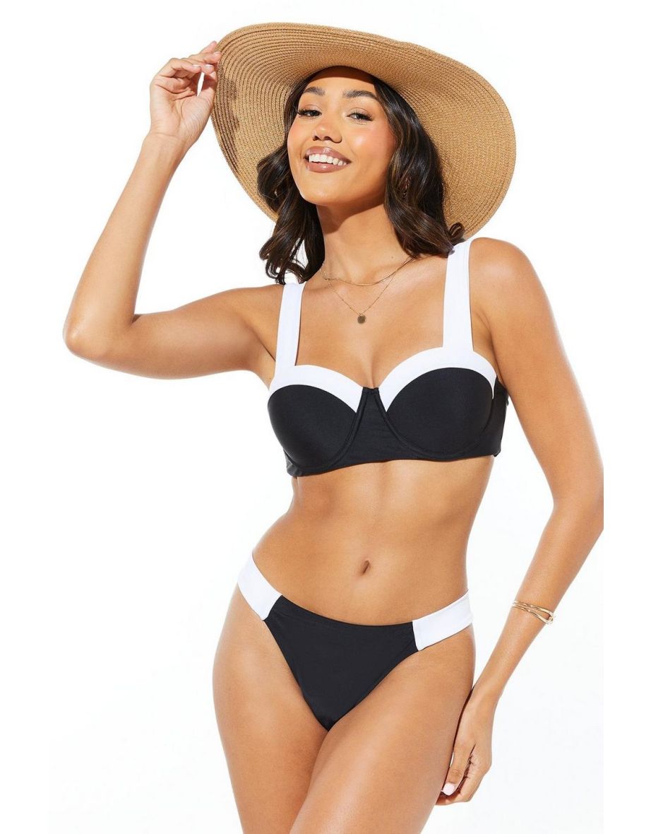 Contrast Moulded Bikini Top - 2