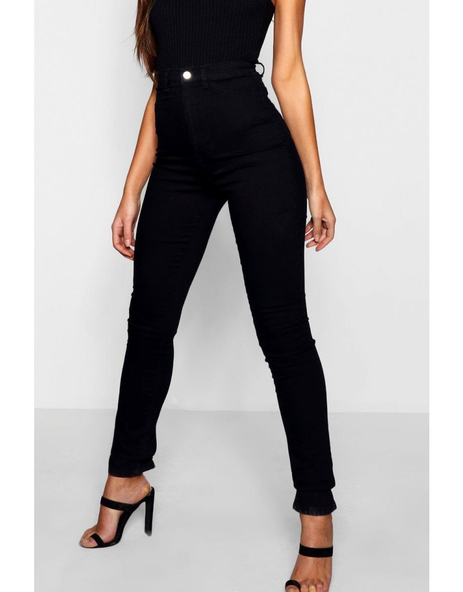 Tall Super High Waisted Power Stretch Skinny Jeans - black - 3