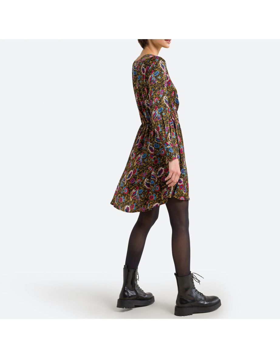 Paisley Print Mini Dress - 5