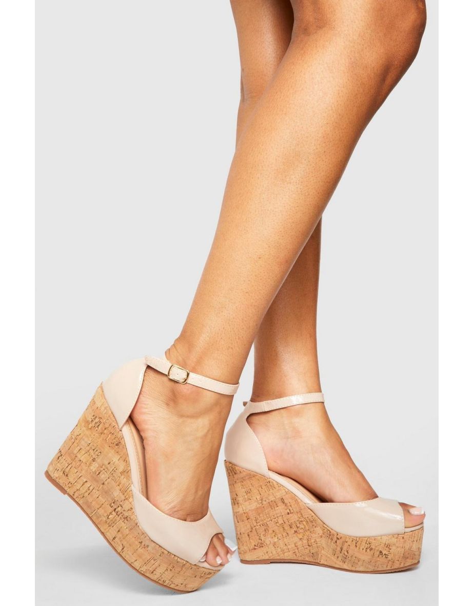 Nude patent online wedges