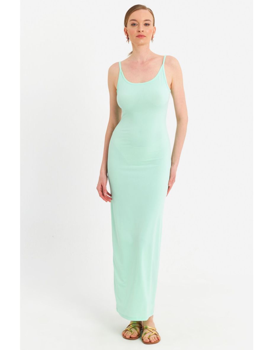 Women's Mint Adjustable Strap Maxi Dress