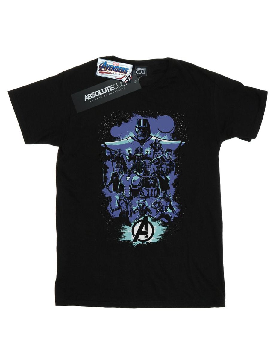 Marvel Boys Avengers Endgame Space Sketch T-Shirt - Black - 1