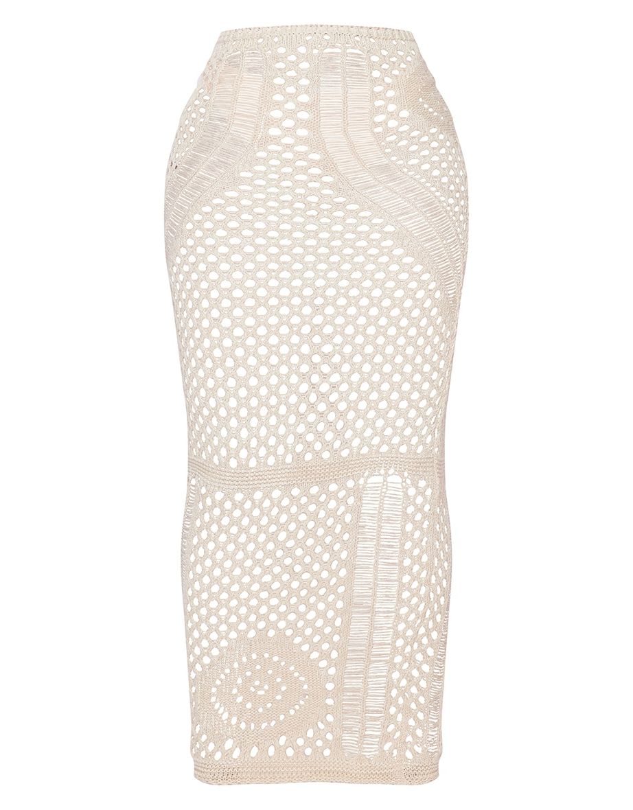 Petite Beige Bodycon Maxi Skirt - 1