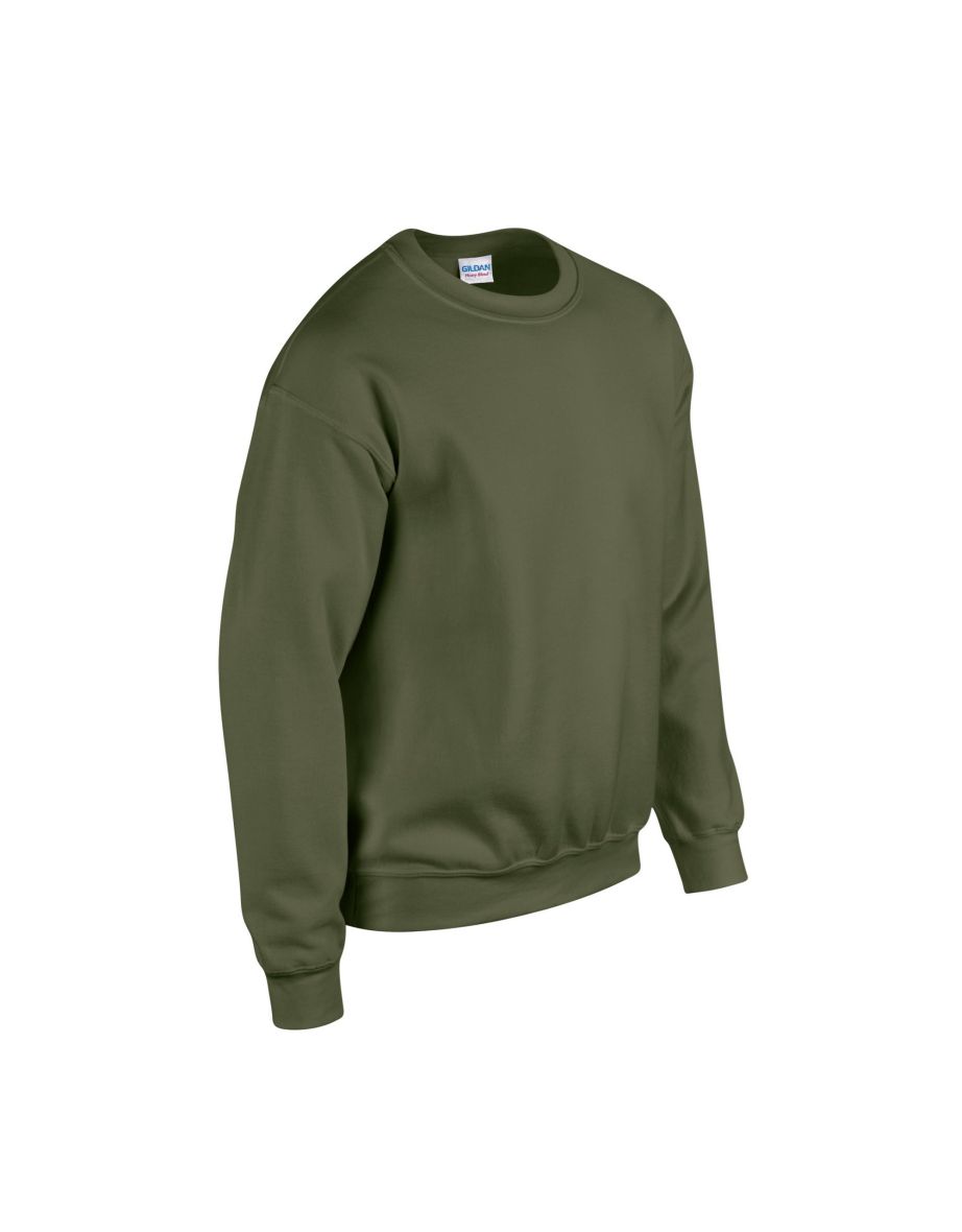 Gildan Mens Heavy Blend Sweatshirt - Military Green - 2