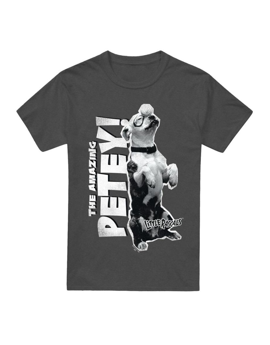 The Little Rascals Unisex Adult Amazing Petey T-Shirt - Charcoal