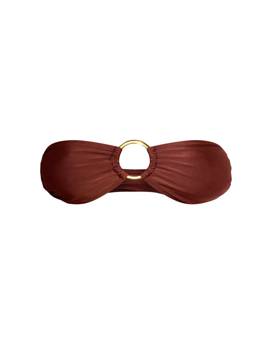 Brown O Ring High Leg Bikini Bottoms - 4