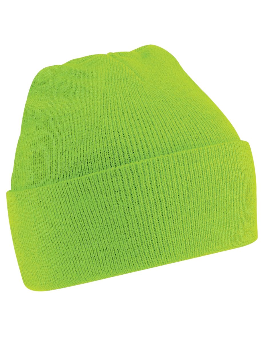 Beechfield Soft Feel Knitted Winter Hat - lime Green