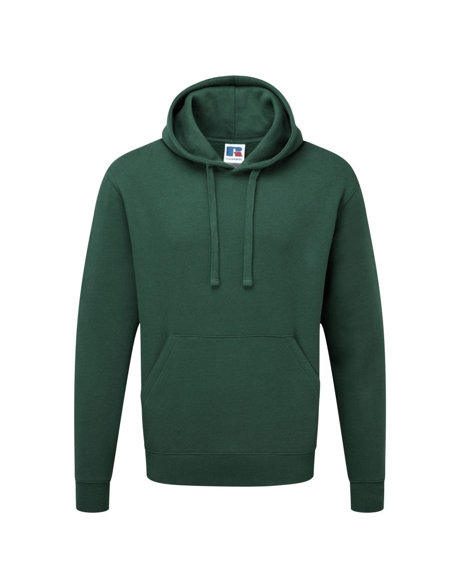 Russell Mens Authentic Hooded Sweatshirt / Hoodie - Bottle Green