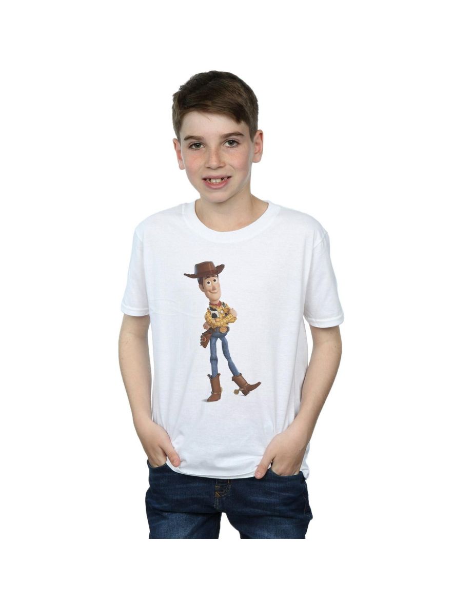 Disney Boys Toy Story 4 Sherrif Woody T-Shirt - White