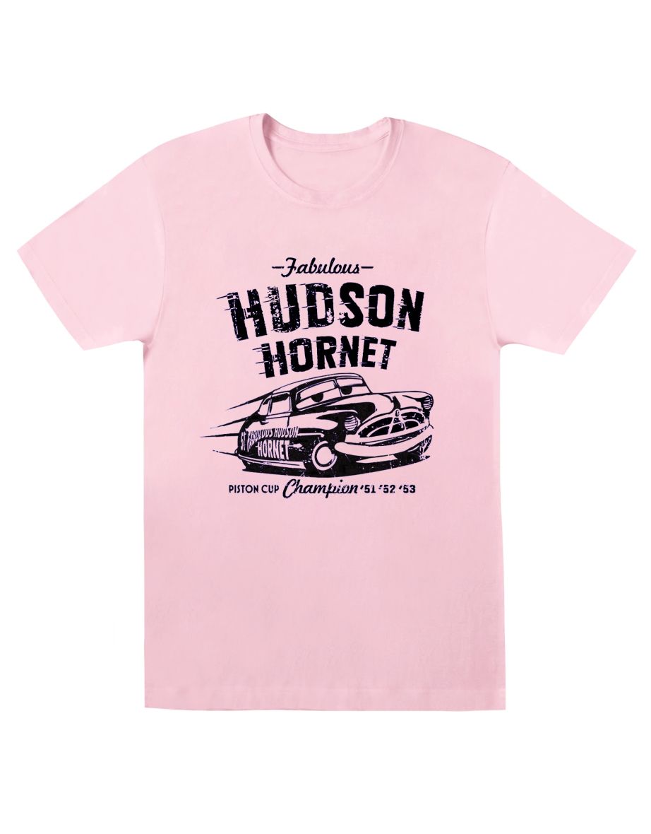 Disney Boys Cars Hudson Hornet T-Shirt - Baby Pink