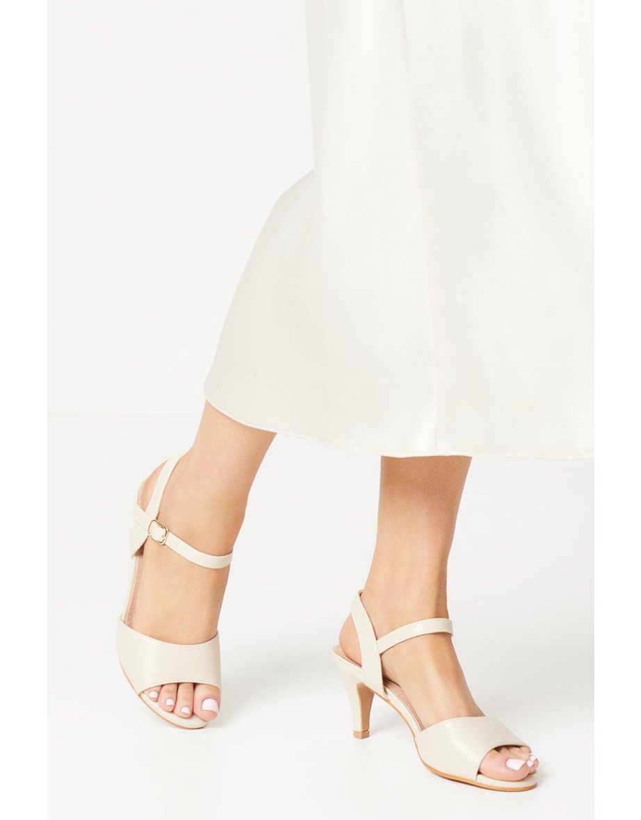 Good For The Sole: Wide Fit Trish Peep Toe Heeled Sandals