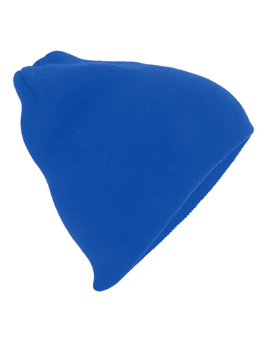 Beechfield Plain Basic Knitted Winter Beanie Hat - Bright Royal