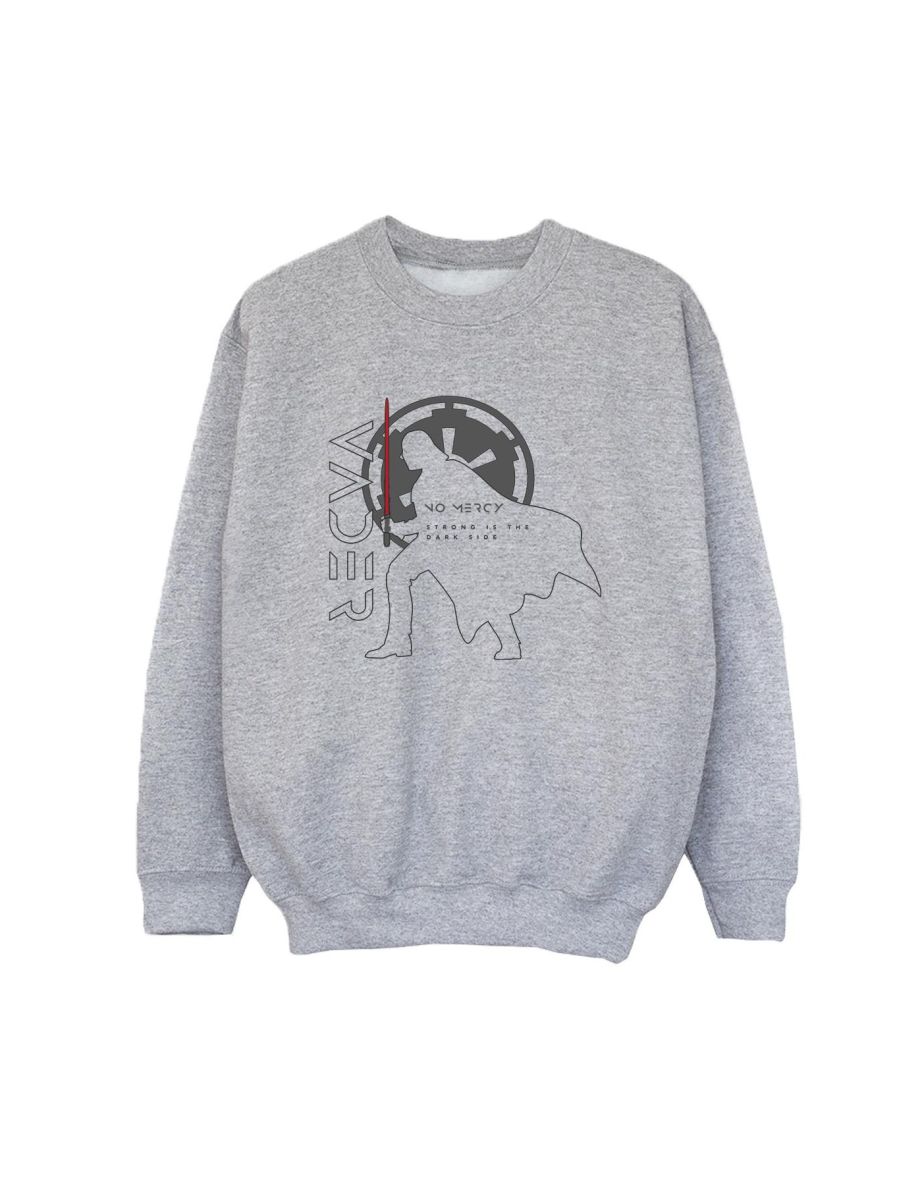 Star Wars: Obi-Wan Kenobi Boys Vader No Mercy Sweatshirt - Sports Grey