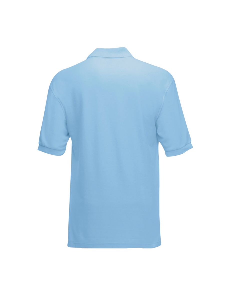 Fruit Of The Loom Mens 65/35 Pique Short Sleeve Polo Shirt - Sky Blue - 1