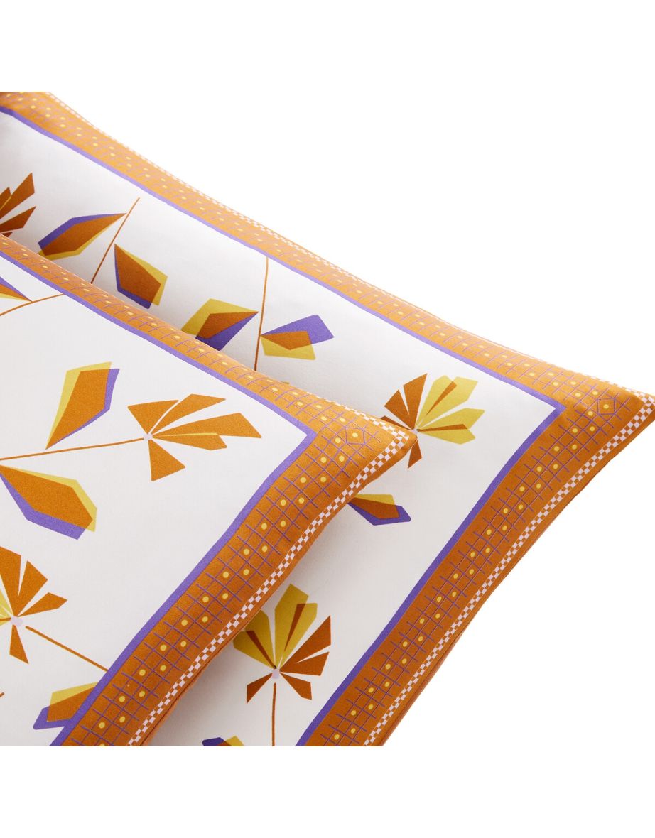 Biela Floral Silk/Cotton Satin Pillowcase - 1
