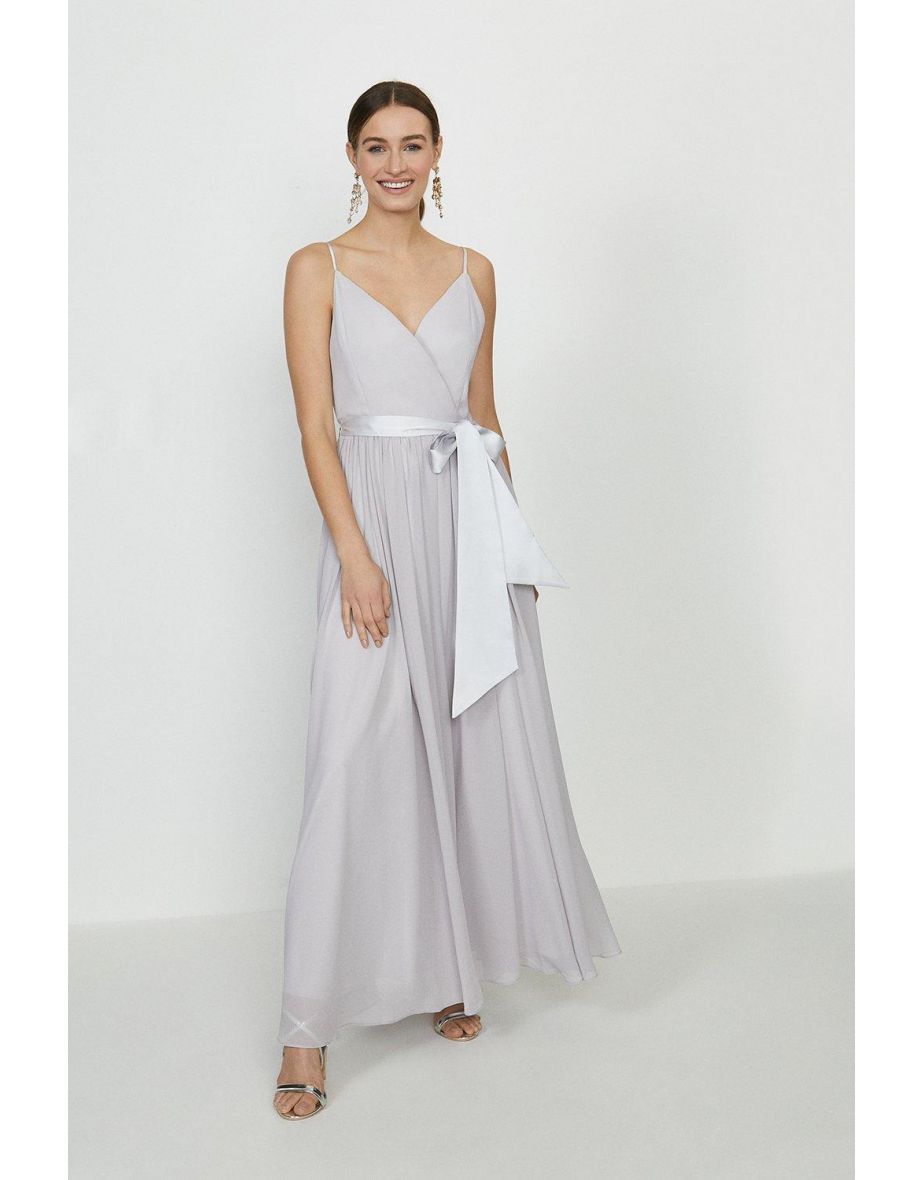 Plunge Neckline Strappy Maxi Dress