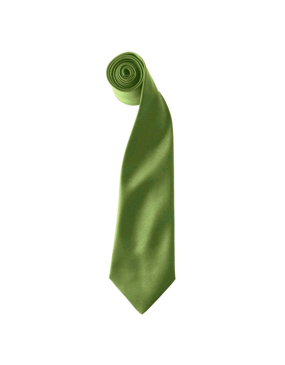 Premier Colours Mens Satin Clip Tie (Pack of 2) - Oasis Green
