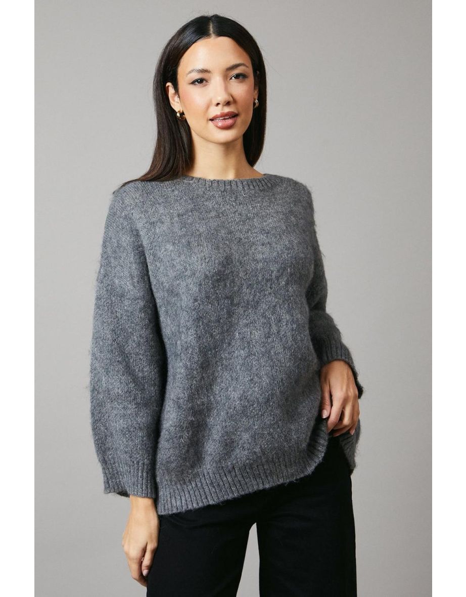 Low Tie Back Slouchy Jumper - 3