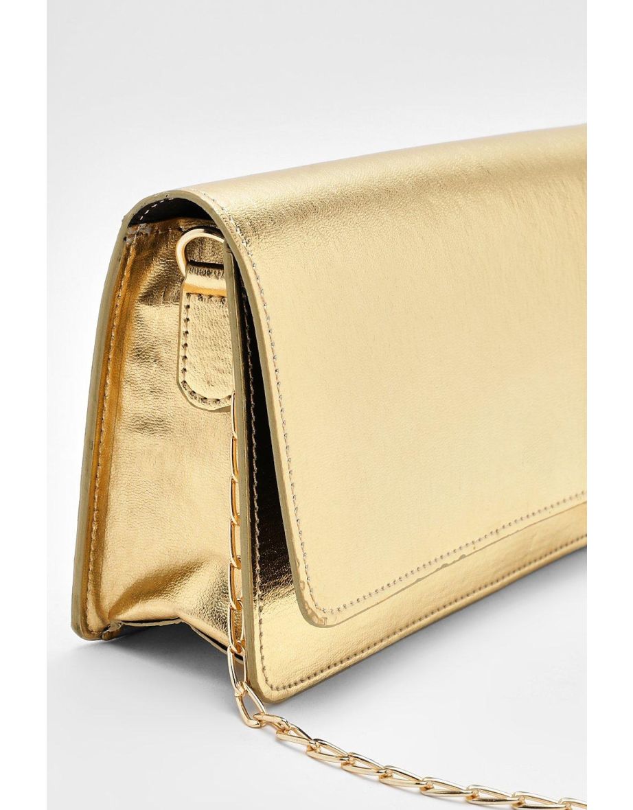 Metallic Cross Body Bag - gold - 3