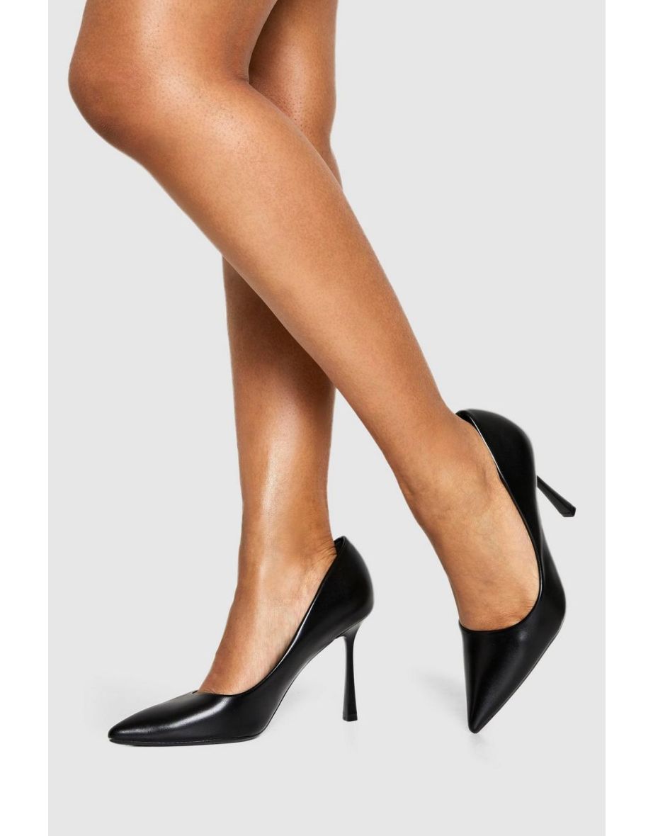High Heeled Court Shoe - black