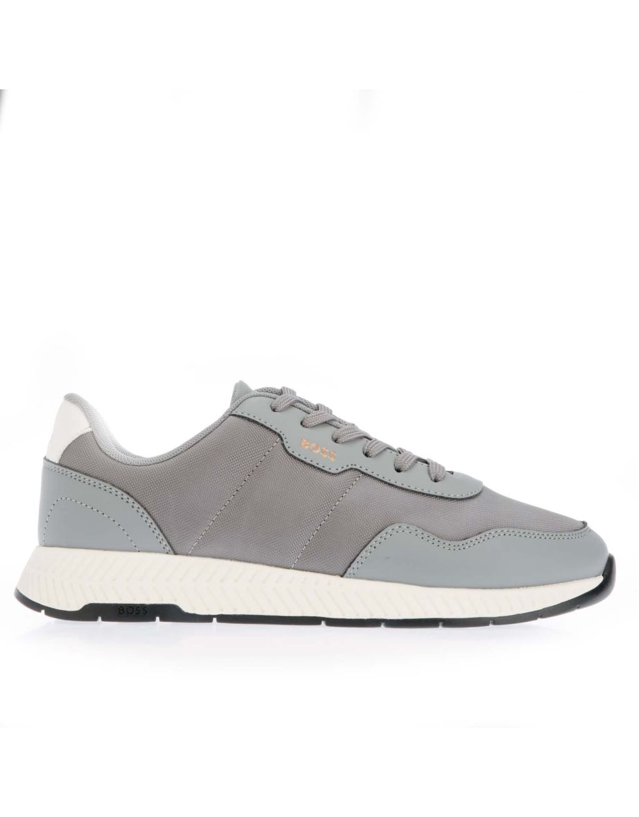 Men's Hugo Boss Titanium Running Trainers in Grey