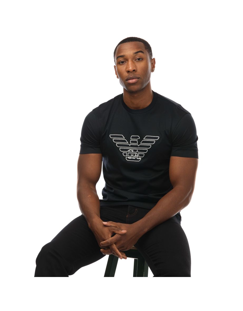 Men's Armani T-Shirt in Blue - 3