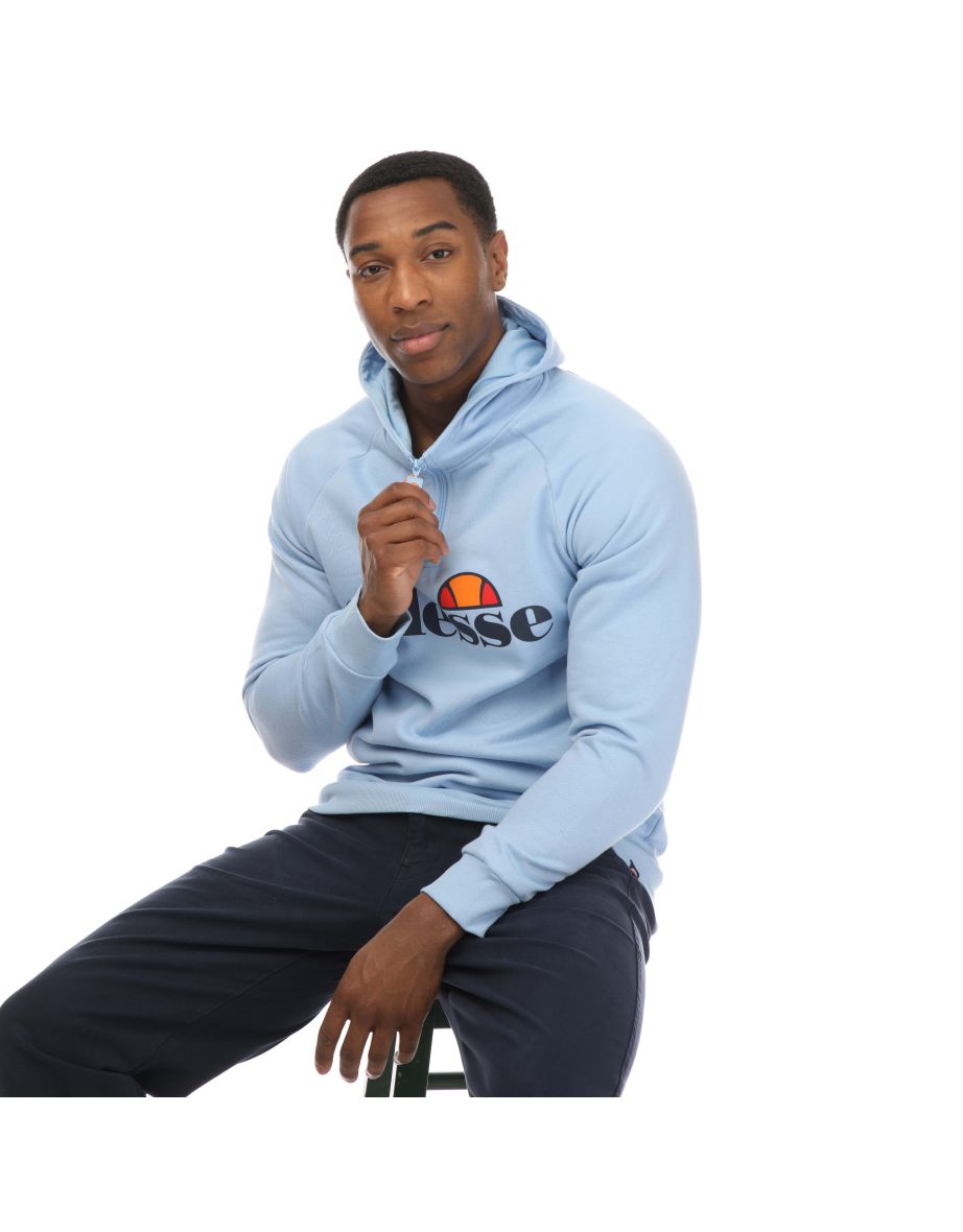 Men's Ellesse Cabbas Overhead Hoodie in Blue - 3