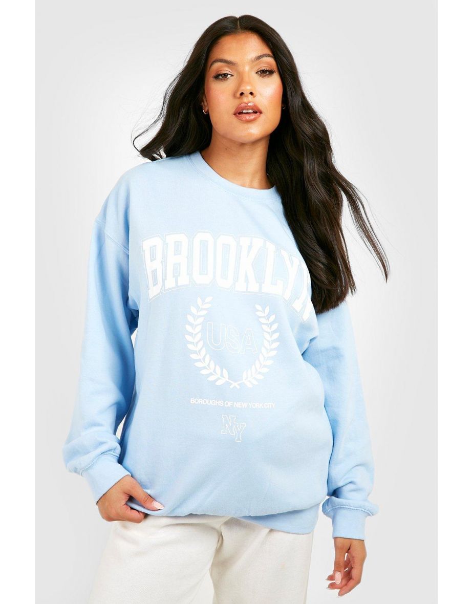 boohoo Plus Size Brooklyn New York Printed Sweat Dress