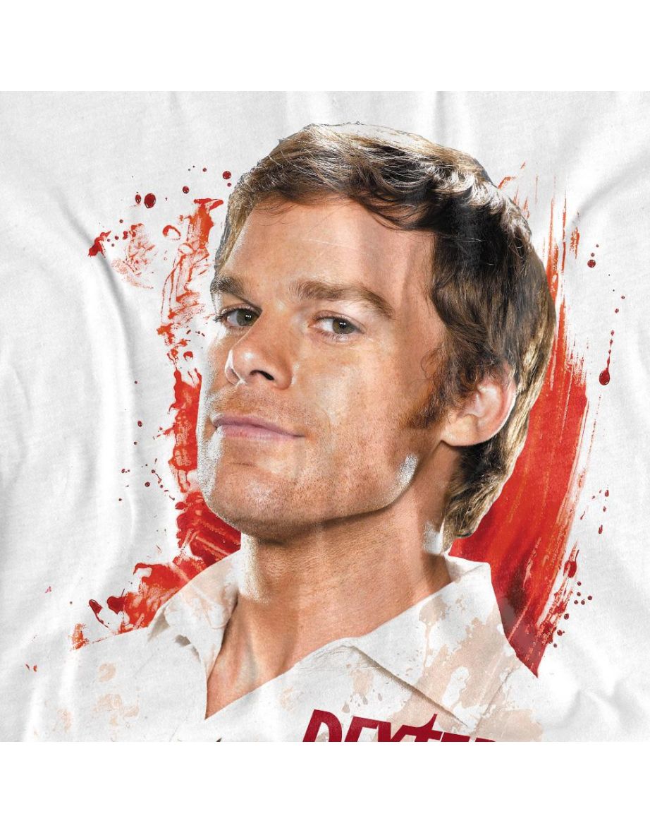 Dexter Unisex Adult Blood Splatter T-Shirt - White - 3