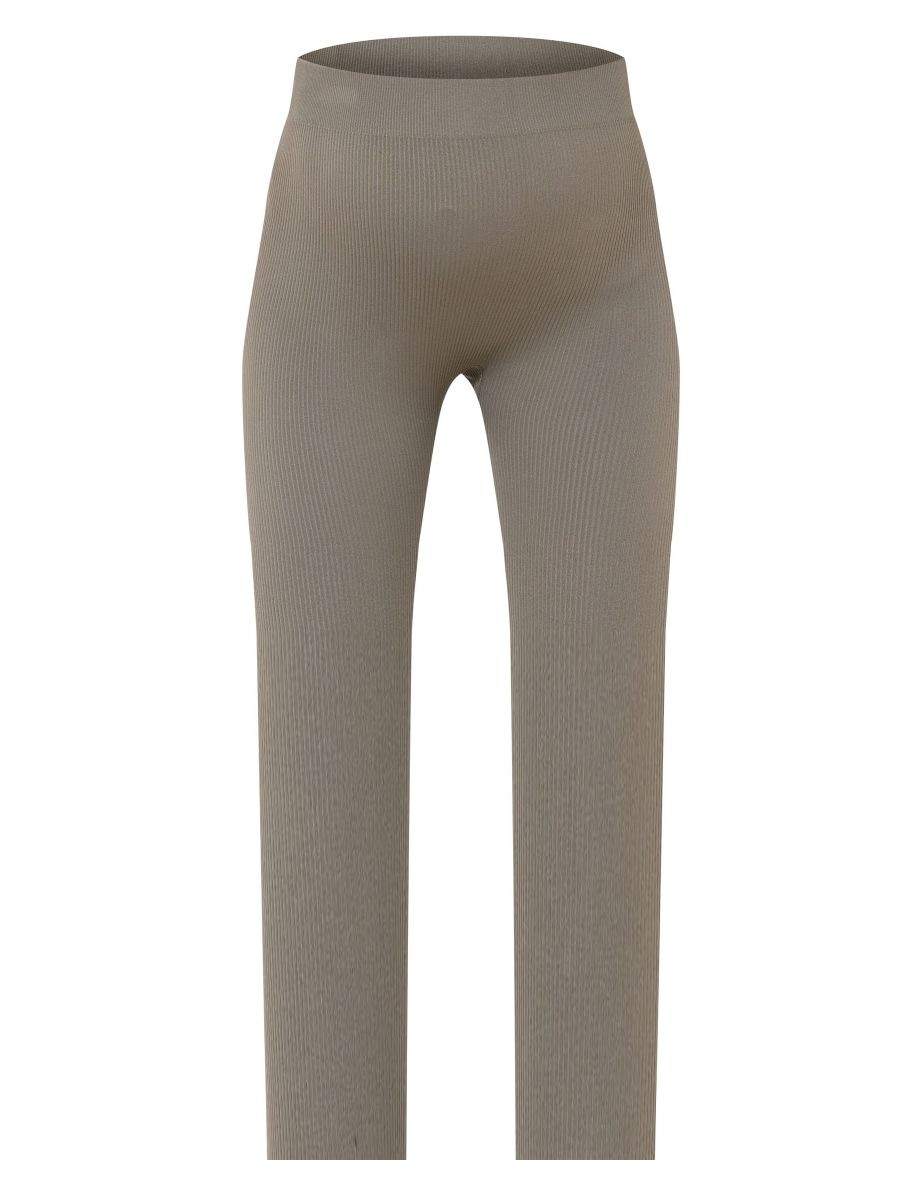 Maternity Olive Khaki Contour Rib Leggings - 4