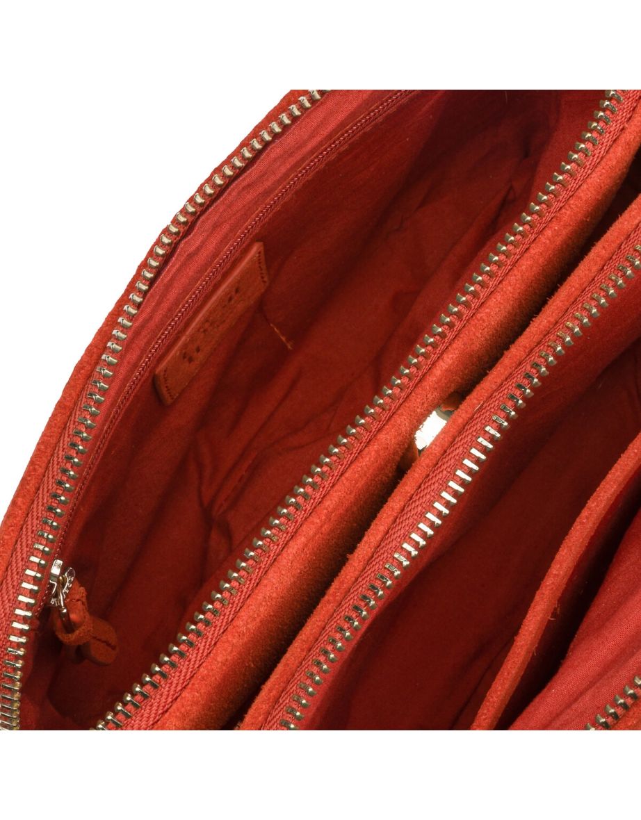 Quilted Suede Handbag with Chain Strap - 6