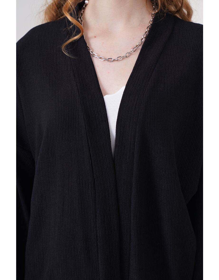 Knitted Kimono - Black - 4