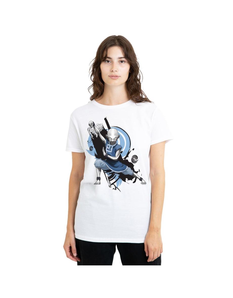 Avatar: The Last Airbender Unisex Adult Energybending Aang T-Shirt - White