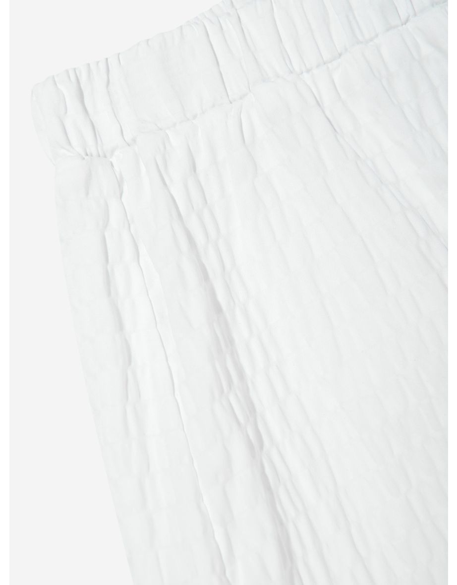 Girls Seersucker Shorts in White - 3