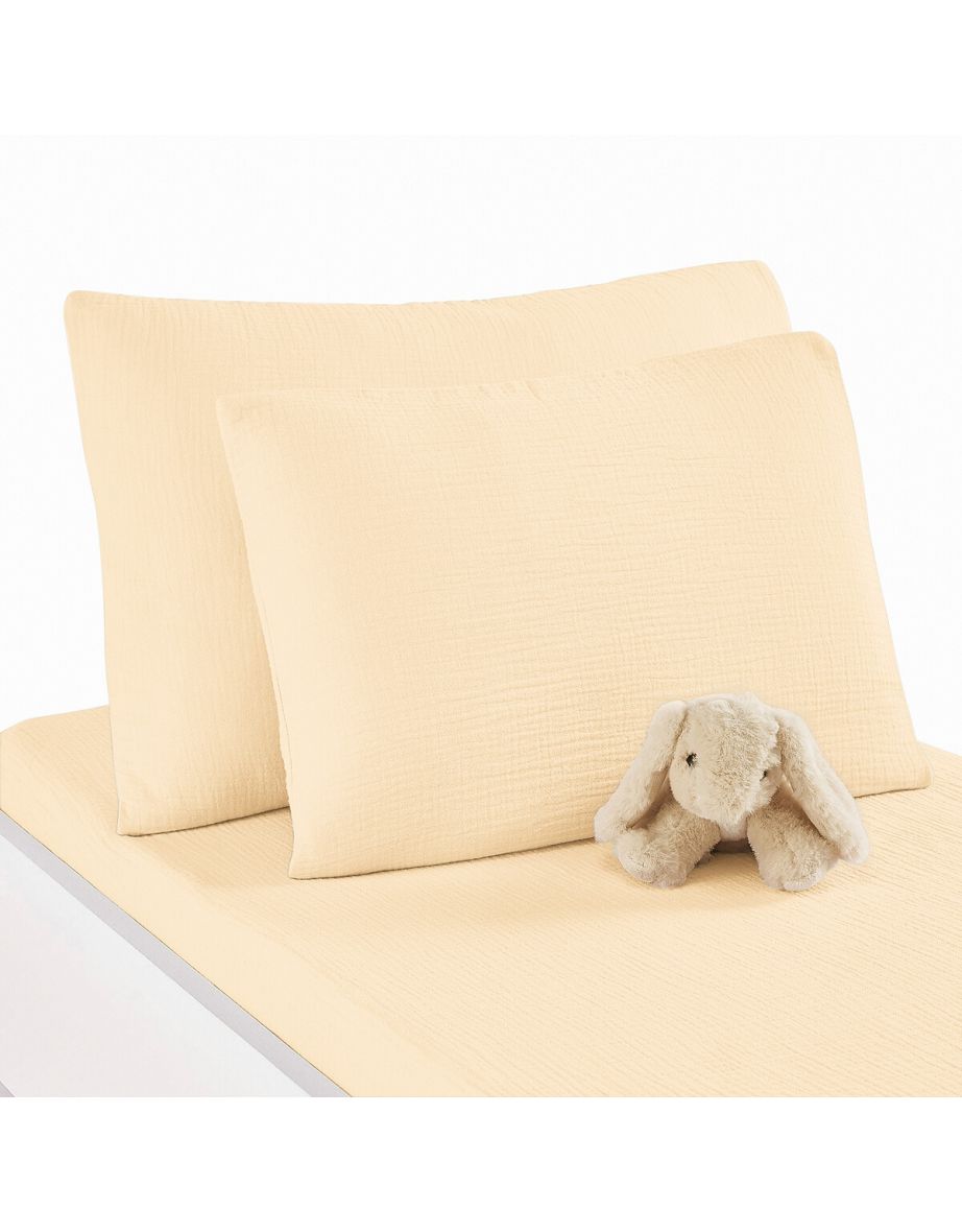 Kumla 100% Cotton Muslin Cot Pillowcase - 1