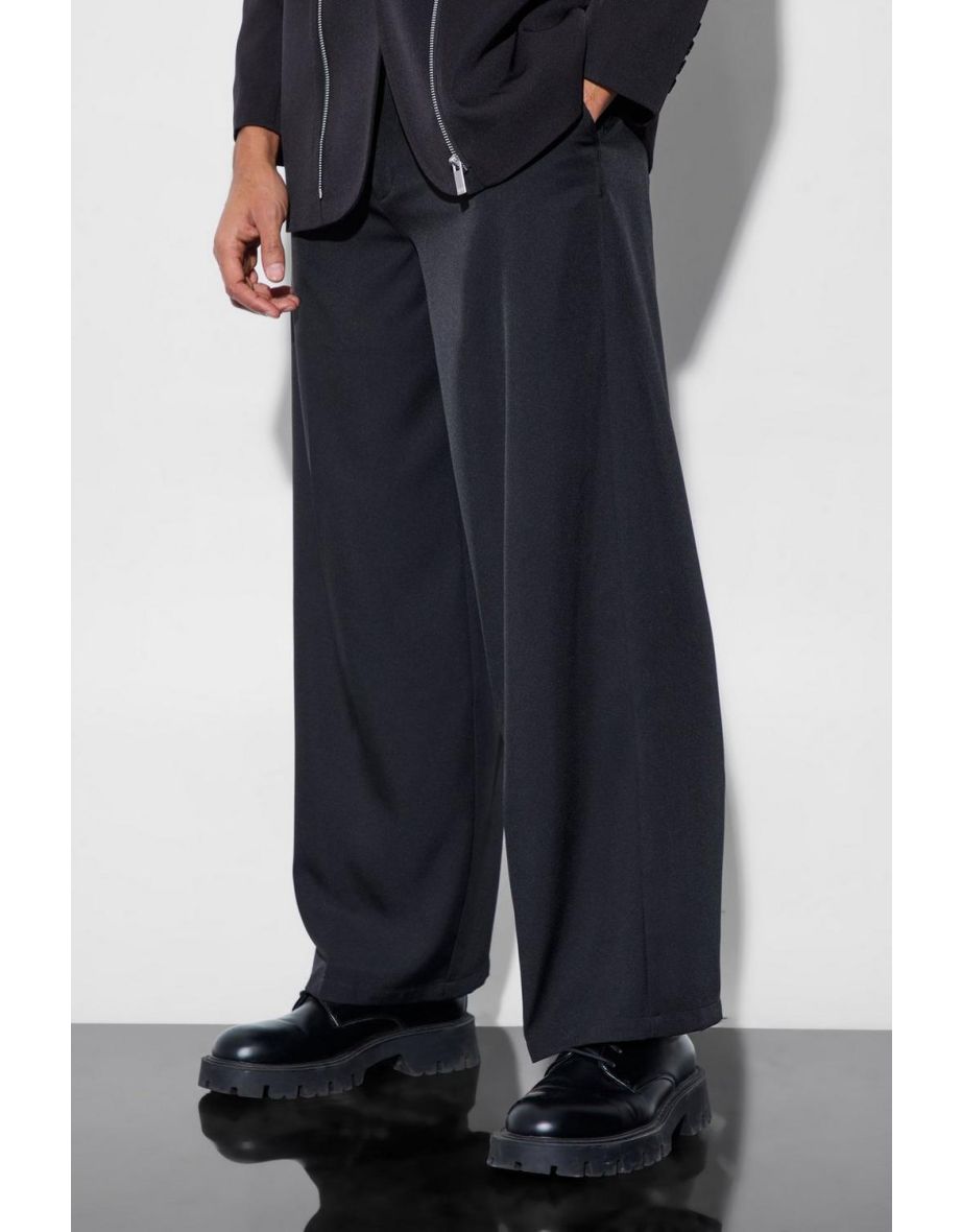 Tailored Oversized Wide Leg Trousers - black