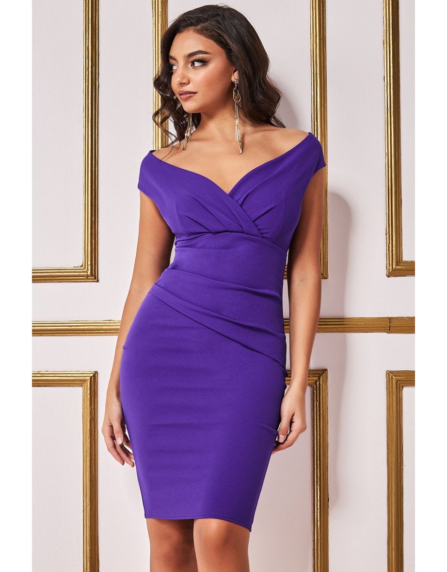 Oasis bardot pleated dress sale