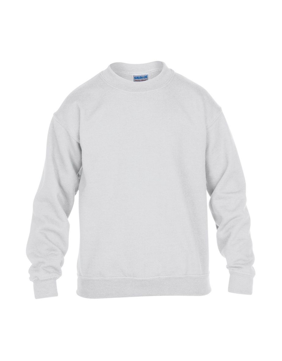 Gildan Childrens/Kids Heavy Blend Drop Shoulder Sweatshirt - White