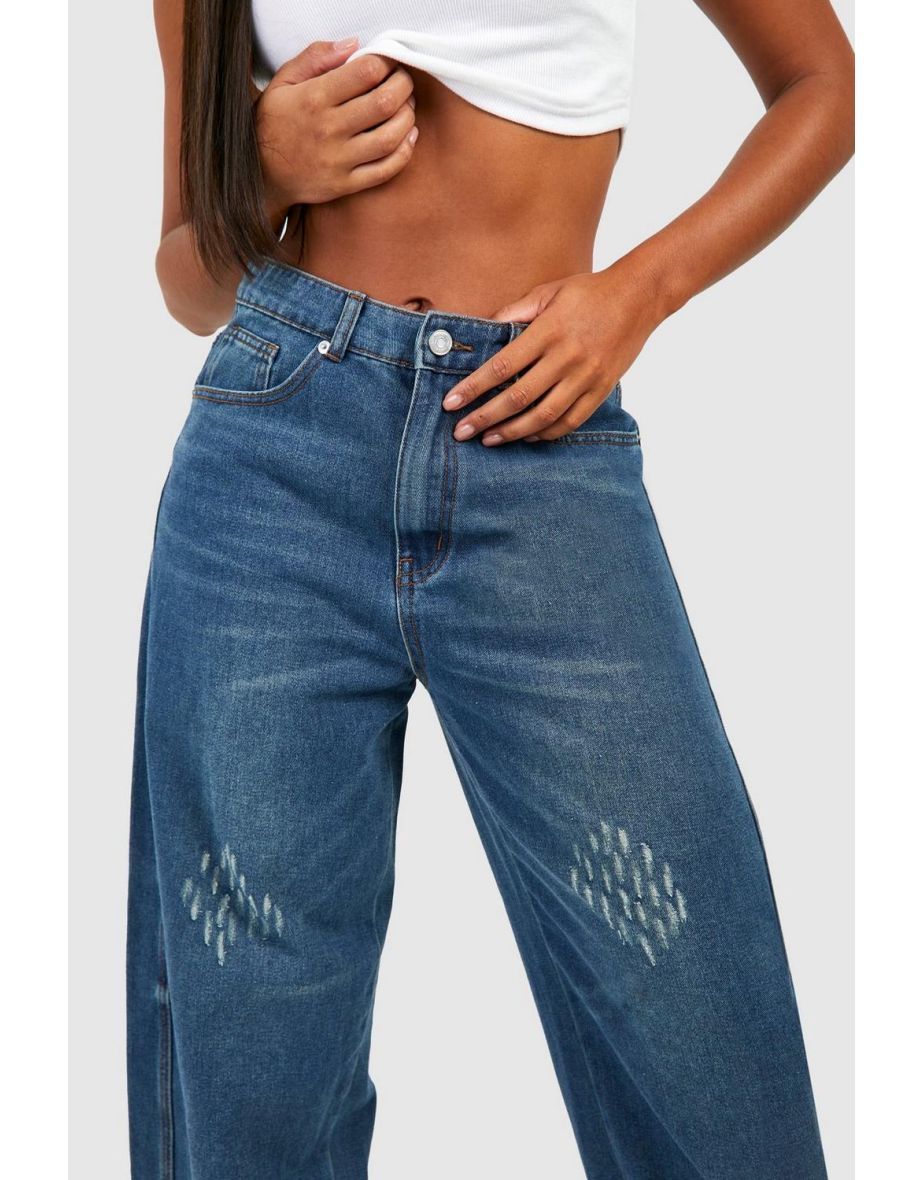 Mid Rise Carrot Fit Jeans - vintage blue - 3