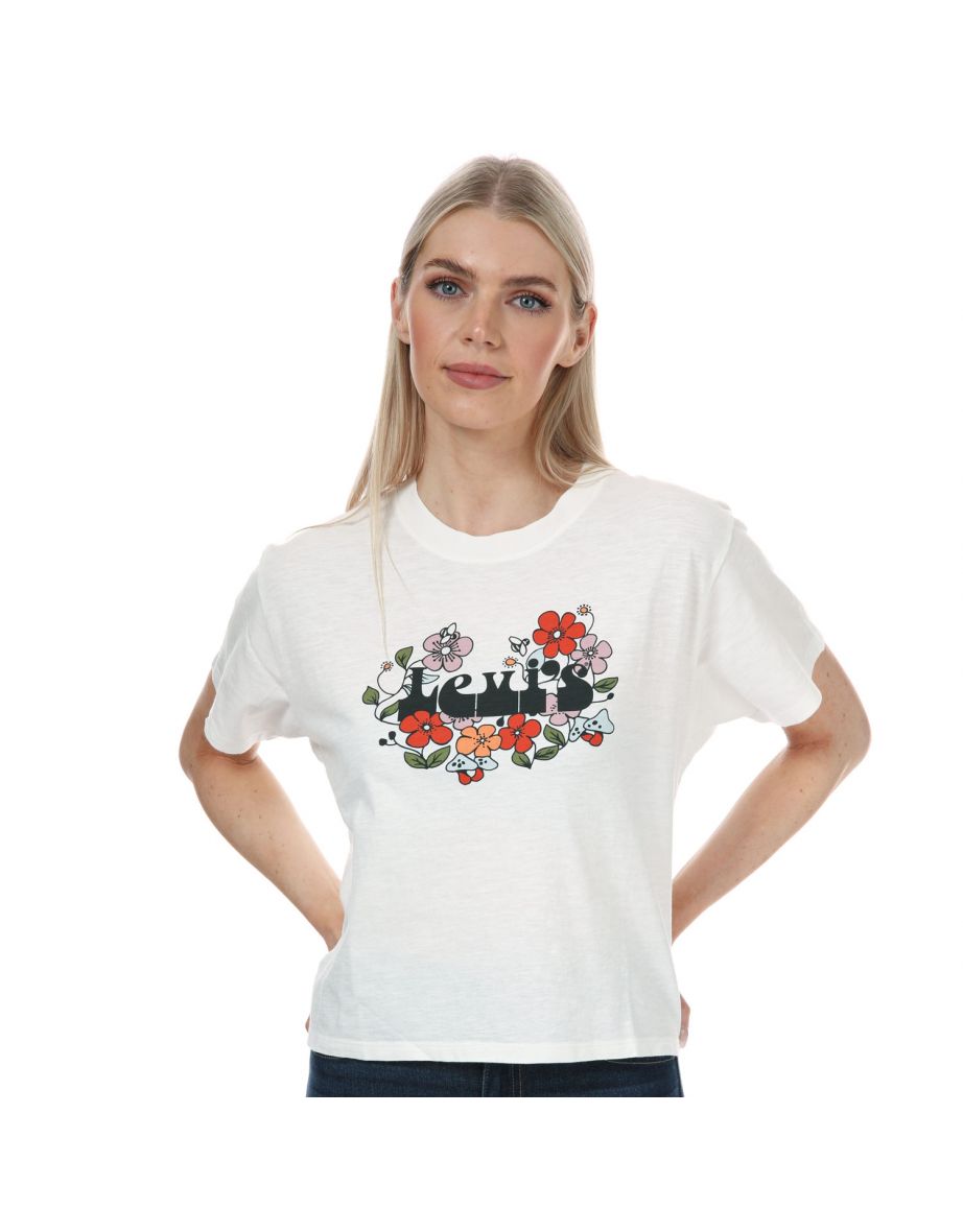 Women's Levis Graphic Varsity T-Shirt in White