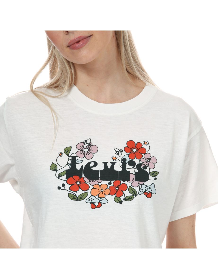 Women's Levis Graphic Varsity T-Shirt in White - 5