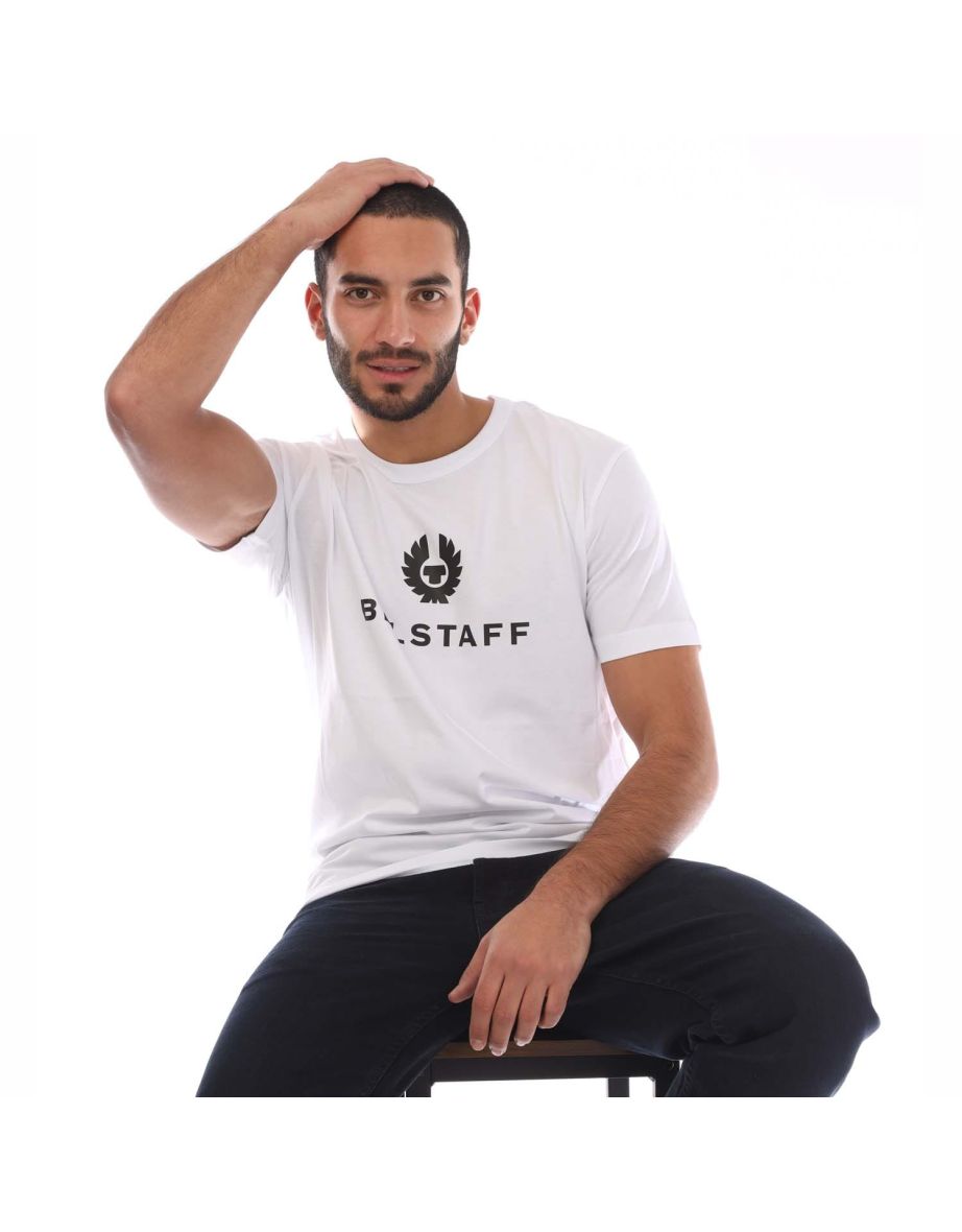 Men's Belstaff Cotton Jersey Signature T-Shirt in White - 3
