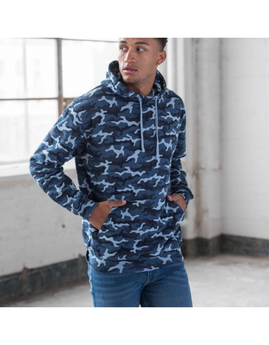 Shop AWDis Mens Camo Hoodie Blue Camo Online in Jordan VogaCloset