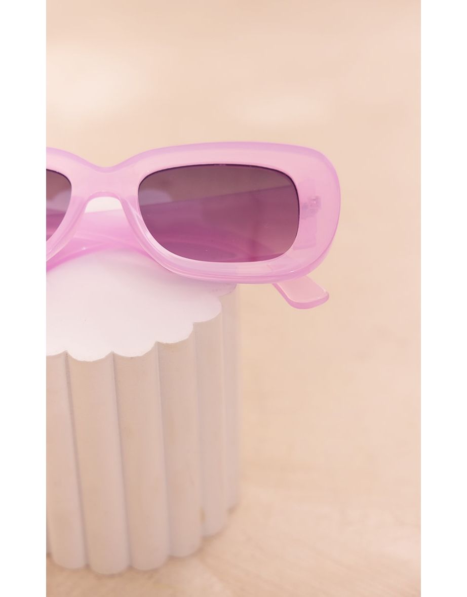 Baby Pink Oversized Retro Sunglasses - 2