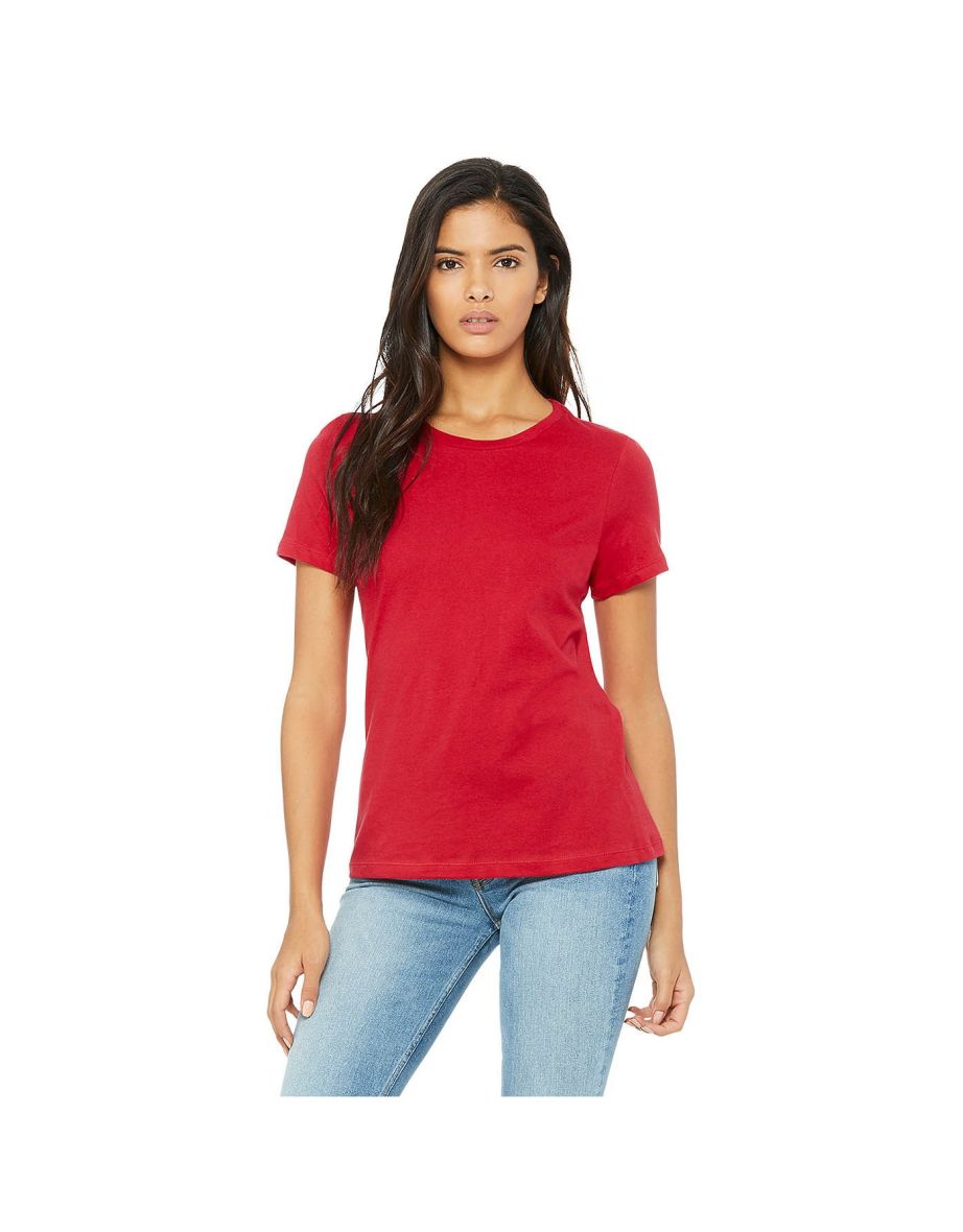 Bella + Canvas Womens/Ladies Jersey Short-Sleeved T-Shirt - Red - 2